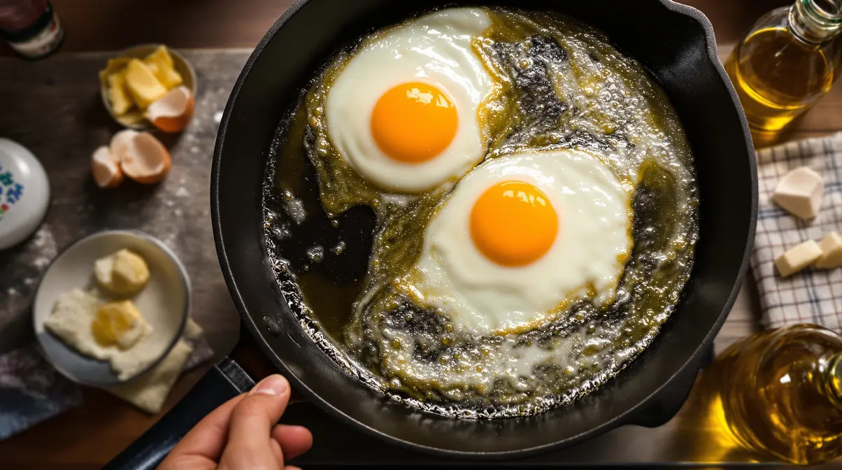 Beurre ou huile : pour des œufs au plat parfaitement cuits, ce chef révèle ce qu’il utilise Beurre ou huile : pour des œufs au plat parfaitement cuits, ce chef révèle ce qu’il utilise