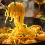 Je ne fais plus que ces tagliatelles à l’ail et crevettes, au basilic, prêtes en 15 minutes