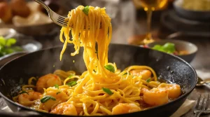 Je ne fais plus que ces tagliatelles à l’ail et crevettes, au basilic, prêtes en 15 minutes