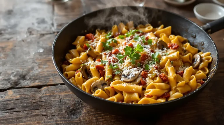 Le dîner rapide et gourmand qu'on adore : la recette des pâtes crémeuses au chorizo et champignons pour 4 personnes Le dîner rapide et gourmand qu'on adore : la recette des pâtes crémeuses au chorizo et champignons pour 4 personnes