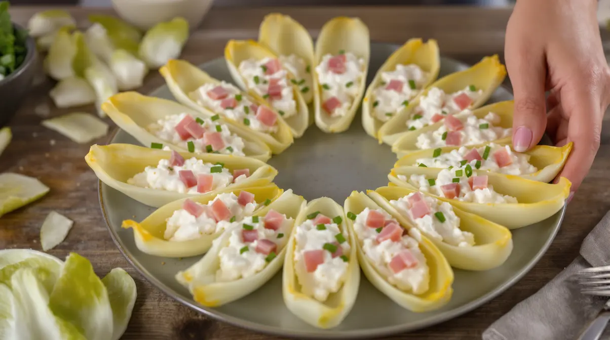 Petites barquettes d’endive au jambon : ma recette d’apéritif ultra express prête en quelques minutes Petites barquettes d’endive au jambon : ma recette d’apéritif ultra express prête en quelques minutes